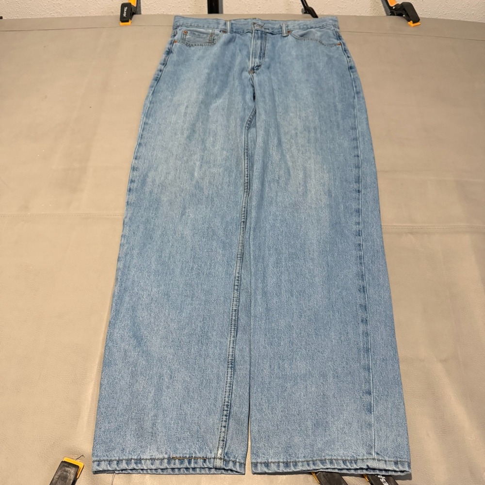 Levis 550 Relaxed Fit Leg Light Wash Blue Denim Western Rodeo Jean Men 36x34